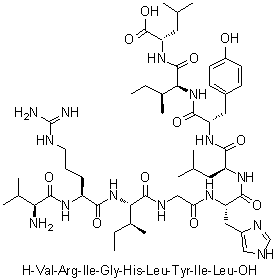 CAS 登录号：274257-39-5, L-缬氨酰-L-精氨酰-L-异亮氨酰甘氨酰-L-组氨酰-L-亮氨酰-L-酪氨酰-L-异亮氨酰-L-亮氨酸