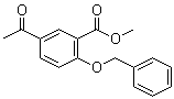 structure of CAS# 27475-09-8, 5-乙酰基-2-(苯基甲氧基)苯甲酸甲酯