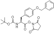 structure of CAS# 27601-29-2, N-[(1,1-Dimethylethoxy)carbonyl]-O-(phenylmethyl)-L-tyrosine 2,5-dioxo-1-pyrrolidinyl ester