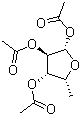 structure of CAS# 27821-07-4, beta-D-5-Deoxyxylofuranose triacetate