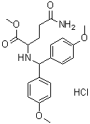 structure of CAS# 28252-55-3, N-[二(4-甲氧基苯基)甲基]-L-谷氨酰胺甲基酯单盐酸盐