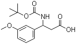 structure of CAS# 284493-53-4, 3-(Boc-氨基)-3-(3-甲氧基苯基)丙酸