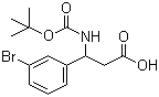 structure of CAS# 284493-58-9, Boc-3-amino-3-(3'-bromophenyl)propionic acid