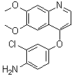 structure of CAS# 286371-44-6, 2-Chloro-4-[(6,7-dimethoxy-4-quinolyl)oxy]aniline