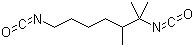 Trimethyl-1,6-hexamethylene diisocyanate molecular structure (CAS 28679-16-5)