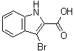structure of CAS# 28737-33-9, 3-Bromo-1H-indole-2-carboxylic acid