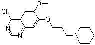 structure of CAS# 288383-71-1, 4-氯-6-甲氧基-7-(3-哌啶丙氧基)喹唑啉