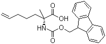 structure of CAS# 288617-77-6, (2R)-2-[[(9H-Fluoren-9-ylmethoxy)carbonyl]amino]-2-methyl-6-heptenoic acid