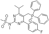 structure of CAS# 289042-10-0, N-[5-(二苯基膦酰甲基)-4-(4-氟苯基)-6-异丙基嘧啶-2-基]-N-甲基甲磺酰胺