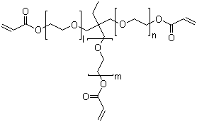 structure of CAS# 28961-43-5, Ethoxylated trimethylolpropane triacrylate