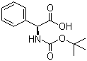 structure of CAS# 2900-27-8, N-叔丁氧羰基-L-alpha-苯基甘氨酸