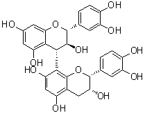 CAS # 29106-51-2, Procyanidol B4, (2R,2'R,3S,3'R,4S)-2,2'-Bis(3,4-dihydroxyphenyl)-3,3',4,4'-tetrahydro[4,8'-bi-2H-1-benzopyran]-3,3',5,5',7,7'-hexol, (+)-Catechin-(4alpha&rarr;8)-(-)-epicatechin, (-)-Procyanidin B4, Catechin-(4alpha&rarr;8)-epicatechin