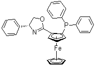 CAS # 291536-01-1, (2S)-1-[(4R)-4,5-Dihydro-4-phenyl-2-oxazolyl]-2-(diphenylphosphino)-ferrocene