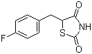CAS # 291536-42-0, 5-(4-Fluorobenzyl)thiazolidine-2,4-dione, 5-(4-Fluorobenzyl)-2,4-thiazolidinedione, 5-(4-Fluorobenzyl)-1,3-thiazolidine-2,4-dione