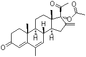 structure of CAS# 2919-66-6, Melengestrol acetate