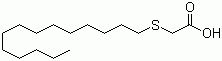 structure of CAS# 2921-20-2, Tetradecylthioacetic acid