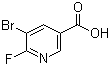 structure of CAS# 29241-63-2, 6-Fluoro-5-bromonicotinic acid
