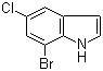 structure of CAS# 292636-08-9, 7-溴-5-氯吲哚