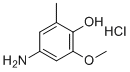 CAS 登录号：2977-70-0, 4-氨基-6-甲氧基-o-甲酚盐酸盐