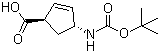 CAS 登录号：298716-03-7, (1R,4R)-4-(N-叔丁氧羰基氨基)-2-环戊烯羧酸