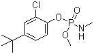 CAS # 299-86-5, Crufomate, 4-tert-Butyl-2-chlorophenyl N-methyl O-methylphosphoramidate, 4-tert-Butyl-2-chlorophenyl methyl N-methylphosphoramidate, 4-tert-Butyl-2-chlorophenyl methyl methylphosphoramidate, Amidofos, Amidophos, Crufomat, Crufomate, Dowco 132, Montrel, NSC 253463, Ruelene, Ruelene drench