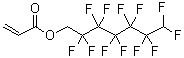 structure of CAS# 2993-85-3, 1H,1H,7H-十二氟庚基丙烯酸酯