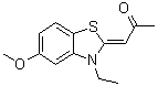 structure of CAS# 300801-52-9, 1-(3-Ethyl-5-methoxy-2(3H)-benzothiazolylidene)-2-propanone