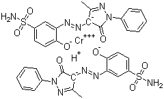 CAS # 30112-70-0, Acid Orange 60, Irgalan Orange 2RL, Pacid Orange 2RL, Trialan Orange 2RL, Hydrogen bis[3-[(4,5-dihydro-3-methyl-5-oxo-1-phenyl-1H-pyrazol-4-yl)azo]-4-hydroxybenzene-1-sulfonamidato(2-)]chromate(1-)