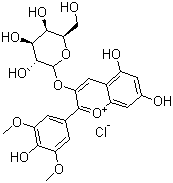 structure of CAS# 30113-37-2, Malvidin 3-galactoside chloride