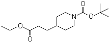 structure of CAS# 301232-45-1, tert-Butyl 4-(3-ethoxy-3-oxopropyl)piperidine-1-carboxylate