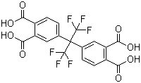 structure of CAS# 3016-76-0, 4,4'-(2,2,2-Trifluoro-1-(trifluoromethyl)ethylidene)bisphthalic acid