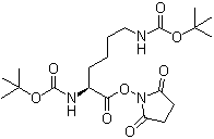 structure of CAS# 30189-36-7, N,N'-二叔丁氧羰基-L-赖氨酸 N-丁二酰亚胺酯
