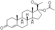 structure of CAS# 302-23-8, 醋酸羟孕酮