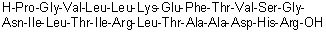 CAS # 302897-83-2, L-Prolylglycyl-L-valyl-L-leucyl-L-leucyl-L-lysyl-L-alpha-glutamyl-L-phenylalanyl-L-threonyl-L-valyl-L-serylglycyl-L-asparaginyl-L-isoleucyl-L-leucyl-L-threonyl-L-isoleucyl-L-arginyl-L-leucyl-L-threonyl-L-alanyl-L-alanyl-L-alpha-aspartyl-L-histidyl-L-arginine