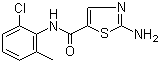 structure of CAS# 302964-24-5, 2-氨基-N-(2-氯-6-甲基苯基)噻唑-5-甲酰胺