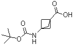 structure of CAS# 303752-38-7, 3-(叔丁氧羰基氨基)双环[1.1.1]戊烷-1-羧酸
