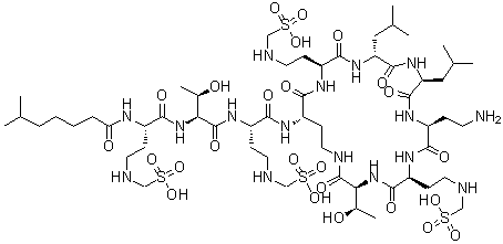 CAS 登录号：30387-41-8, Colistin-1,3,5,9-tetramethanesulfonic B acid