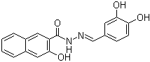structure of CAS# 304448-55-3, 3-羟基-2-萘甲酸[(3,4-二羟基苯基)亚甲基]酰肼