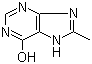 structure of CAS# 30467-02-8, 8-甲基-7H-嘌呤-6-醇