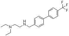 structure of CAS# 304694-40-4, N-(2-(Diethylamino)ethyl)-4-(4-trifluoromethylphenyl)benzylamine