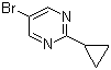 structure of CAS# 304902-96-3, 5-溴-2-环丙基嘧啶