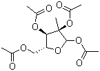 structure of CAS# 306960-25-8, 2-C-甲基-D-呋喃核糖四乙酸酯