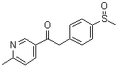 CAS 登录号：307531-95-9, 1-(6-甲基-3-吡啶基)-2-[4-(甲基亚磺酰基)苯基]乙酮
