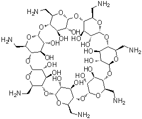 structure of CAS# 30754-24-6, 全-6-氨基-6-脱氧-beta-环糊精