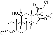 CAS # 3093-35-4, Halcinonide, (11b,16a)-21-Chloro-9-fluoro-11-hydroxy-16,17-[(1-methylethylidene)bis(oxy)]-pregn-4-ene-3,20-dione