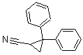 CAS # 30932-41-3, 2,2-Diphenylcyclopropanecarbonitrile, 1-Cyano-2,2-diphenylcyclopropane, 2,2-Diphenylcyclopropyl cyanide, NSC 120433