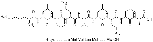 CAS # 309729-05-3, L-Lysyl-L-leucyl-L-leucyl-L-methionyl-L-valyl-L-leucyl-L-methionyl-L-leucyl-L-alanine