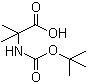 CAS # 30992-29-1, BOC-alpha-Methylalanine, N-[(1,1-Dimethylethoxy)carbonyl]-2-methyl-alanine, alpha-(Boc-amino)isobutyric acid