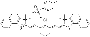 structure of CAS# 309967-80-4, 2-[(E)-2-[2-氯-3-[(E)-2-(1,3,3-三甲基-1,3-二氢-2H-苯并[g]吲哚-2-亚基)乙亚基]-1-环己烯-1-基]乙烯基]-1,3,3-三甲基-3H-苯并[g]吲哚鎓对甲苯磺酸盐