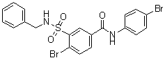 structure of CAS# 312756-74-4, 4-溴-N-(4-溴苯基)-3-[[(苯基甲基)氨基]磺酰基]苯甲酰胺